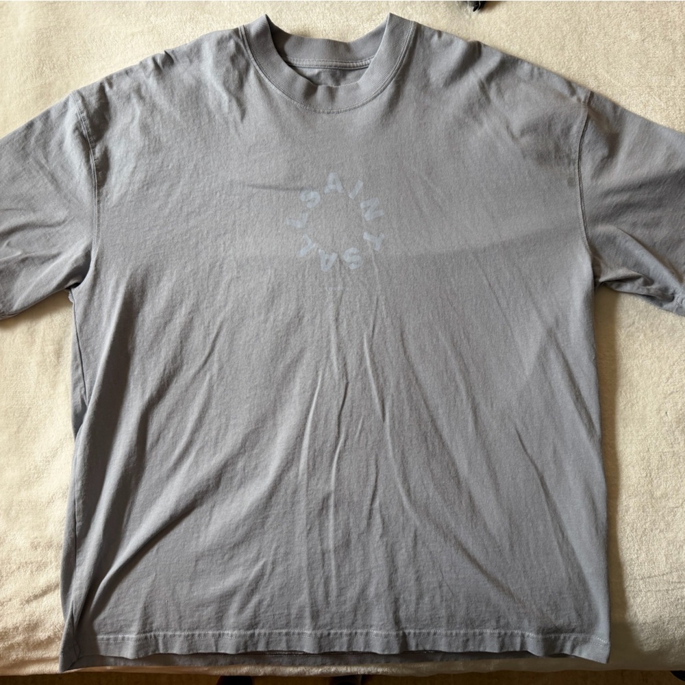 All Saints Gray Crewneck Graphic Tee